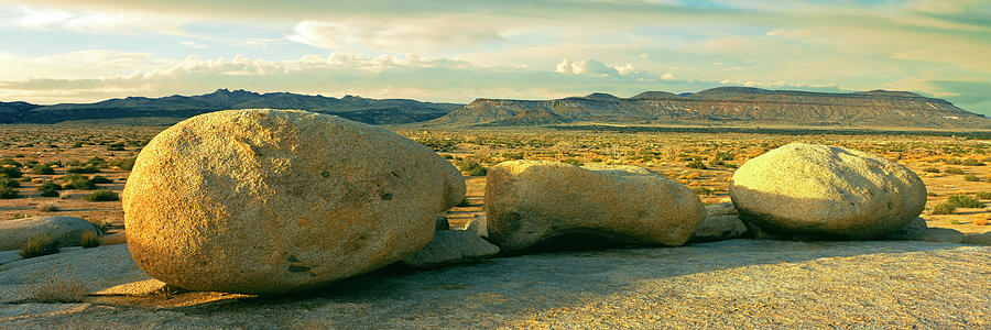 Nature Photograph - Sunlight Falling On Granite Boulders by Panoramic Images