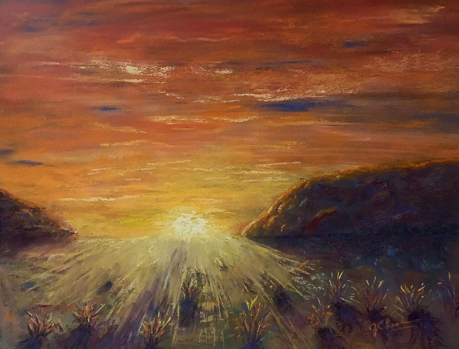 Sunlit Path Painting by Jan Chesler