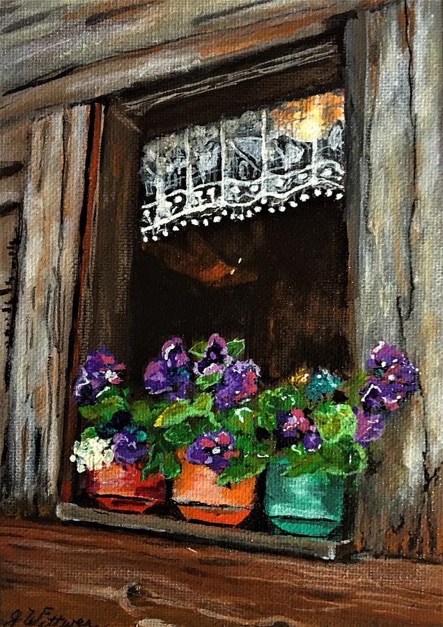 Sunning Flowers Painting by Julie Wittwer