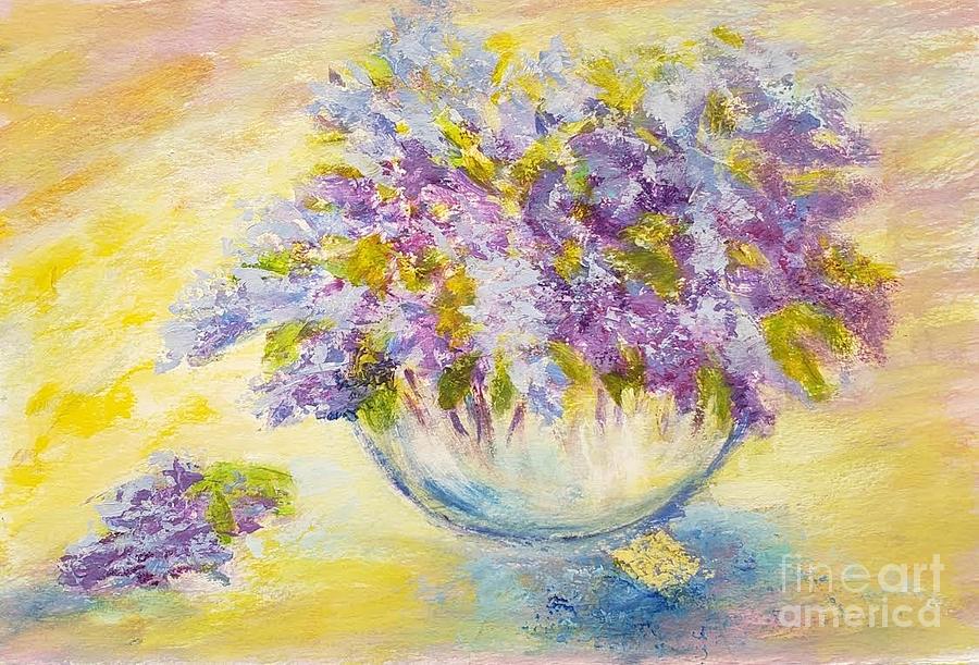 Sunny bouquet of lilacs Painting by Olga Malamud-Pavlovich - Fine Art ...