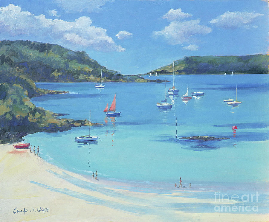 Sunny Cove, Salcombe Painting by Jennifer Wright