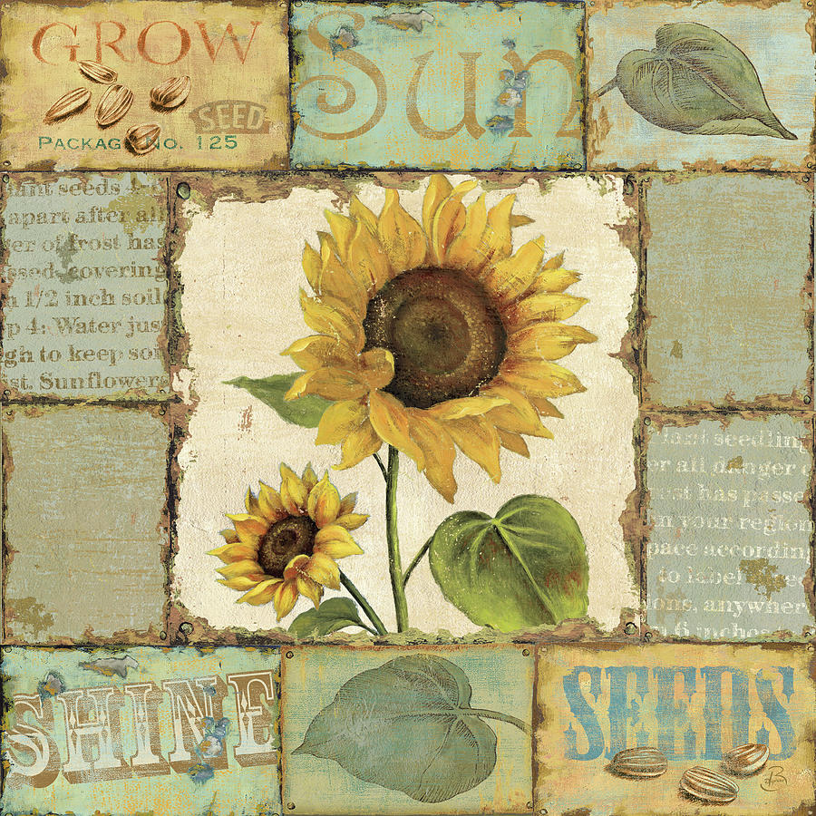 Sunflower Mixed Media - Sunny Day Iv by Daphn? B.
