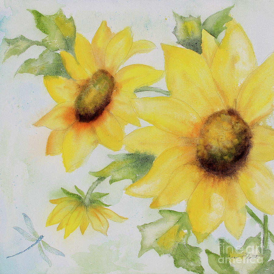 Sunny Flowers B Painting by Jean Plout
