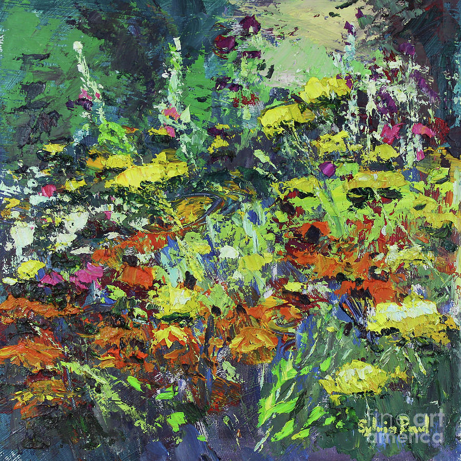 Sunny Garden Colours Painting by Sylvia Paul - Fine Art America