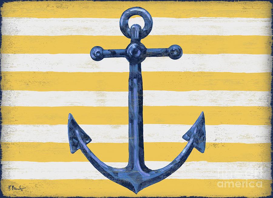Watercolor Painting - Sunny Nautical I - Yellow by Paul Brent