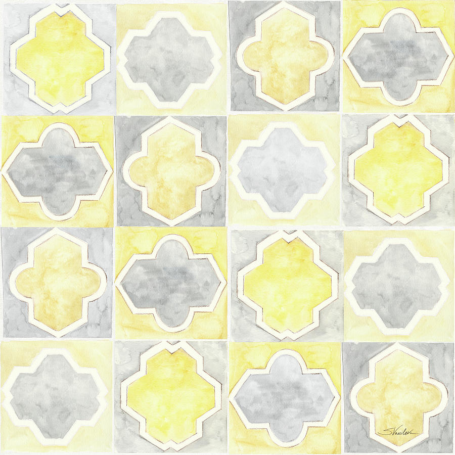 Pattern Painting - Sunny Roses Pattern II by Silvia Vassileva