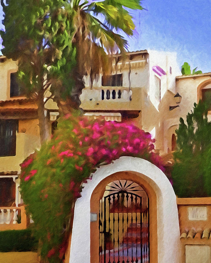 Sunny Spanish Gate Painting by Lutz Baar