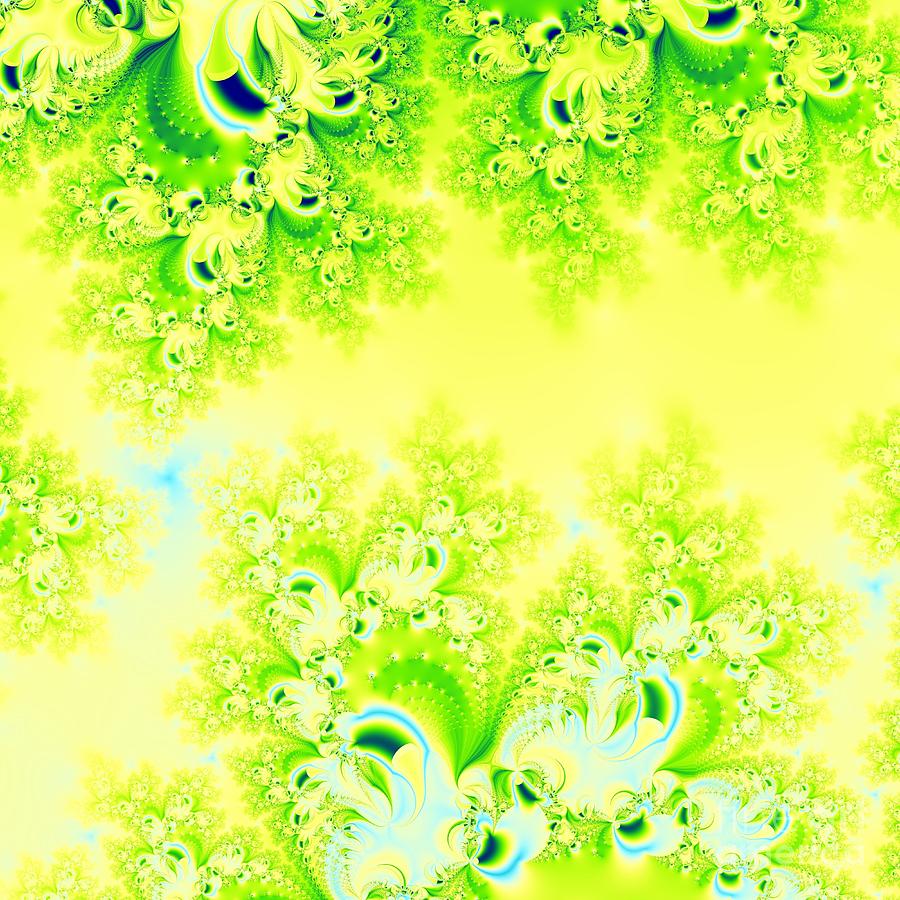 Sunny Spring Frost Fractal Abstract Digital Art by Rose Santuci-Sofranko