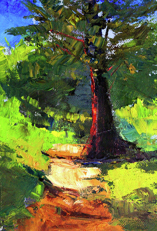 Sunny Summer Trail Painting by Nancy Merkle