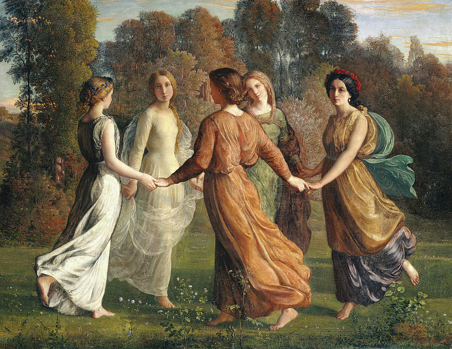 Music Painting - Sunrays, Poem of the Soul by Louis Janmot