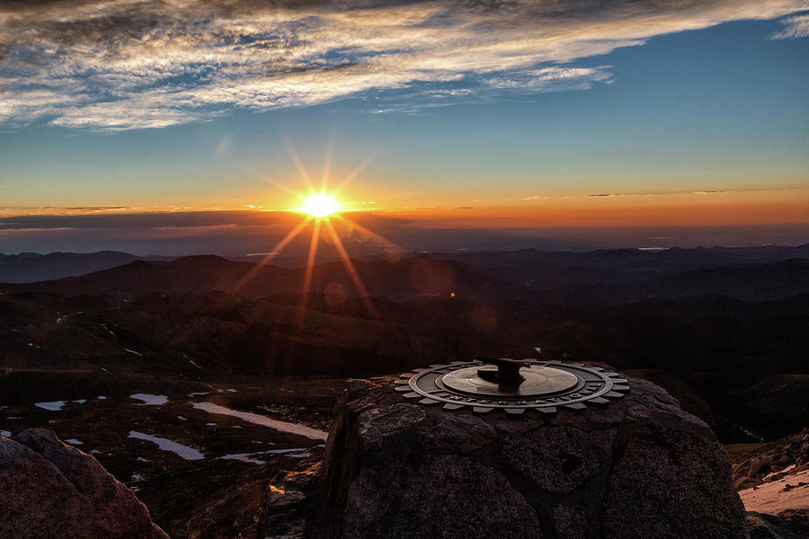 Sunrise and Sundial Photograph by Tony Hake