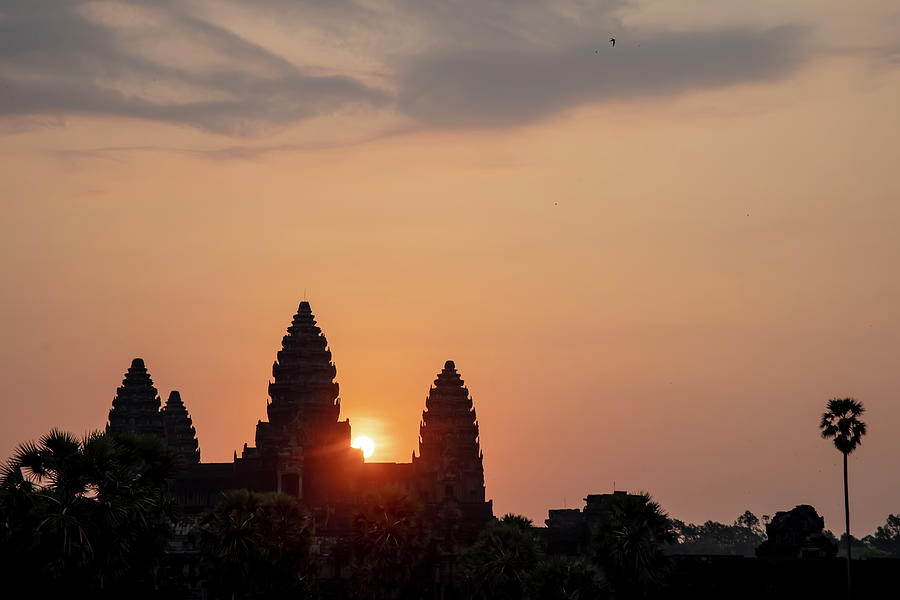 Sunrise at Angkor Wat in Cambodia Photograph by Karen Foley