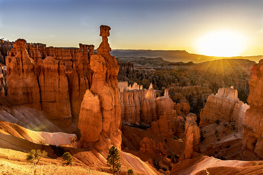 Landscape Photograph - Sunrise At Bryce Canyon by Mei Yong