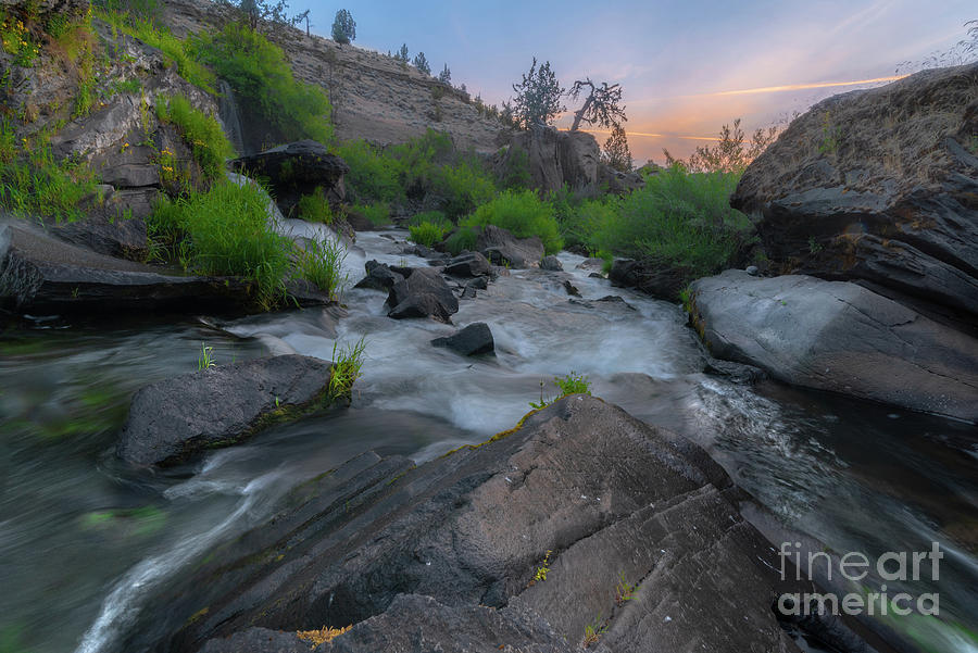 Sunset Photograph - Sunrise At Cline Falls by Aaron Harris