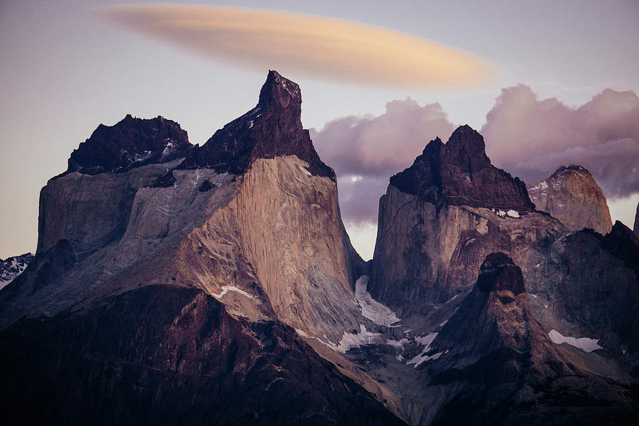 Sunrise at Los Cuernos Peaks in Torres Del Paine National Park, Chile Photograph by Kamran Ali