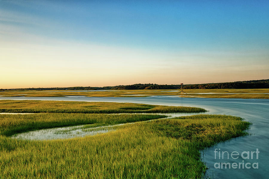 Sunrise at the Boardwalk overlooking the Marshlands in Sandwich, MA  Photograph by Mark OConnell