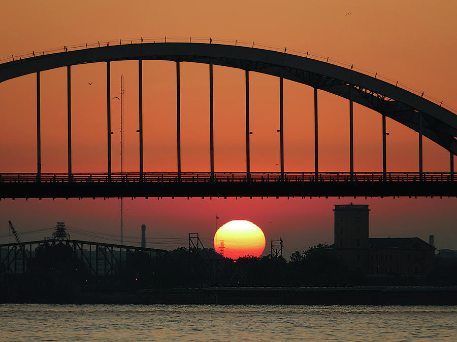 Sunrise at the Bridge Photograph by Sandra Js