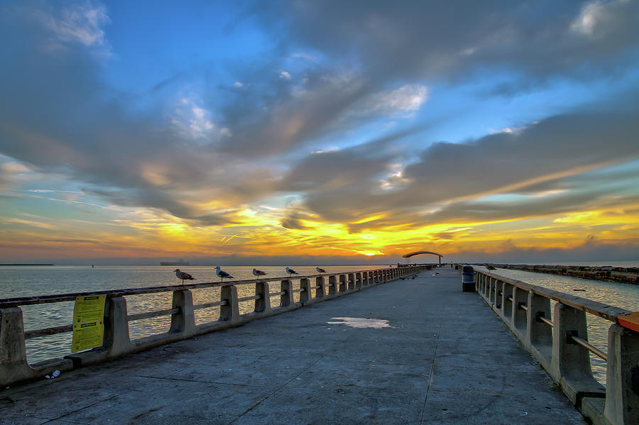 Pier Sunrise at Cabrillo Beach San Pedro California Photograph by R Scott Duncan