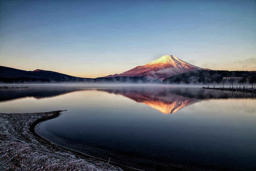 Sunrise At Yamanaka Lake Photograph by Nyoman Sundra