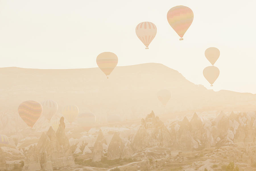 Sunrise Balloon Launch At Cappadoccia Photograph by David Madison