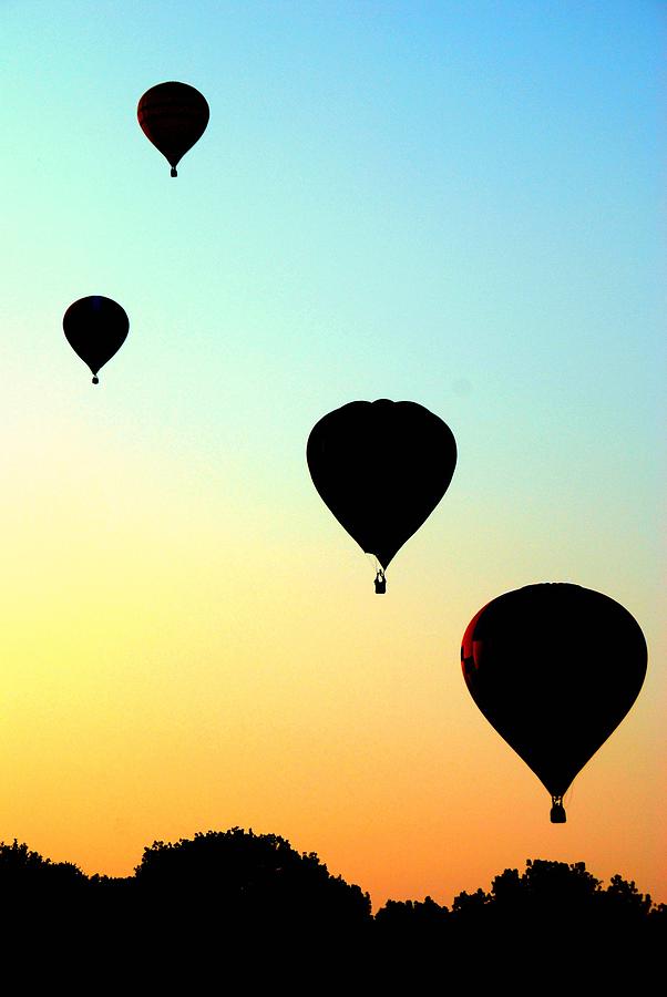Sunrise Balloon Liftoff Photograph by Photo By Rebecca Dawn Charles