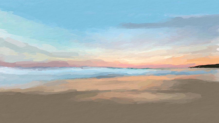 Sunrise Beach Reflection Mixed Media by Anthony Fishburne