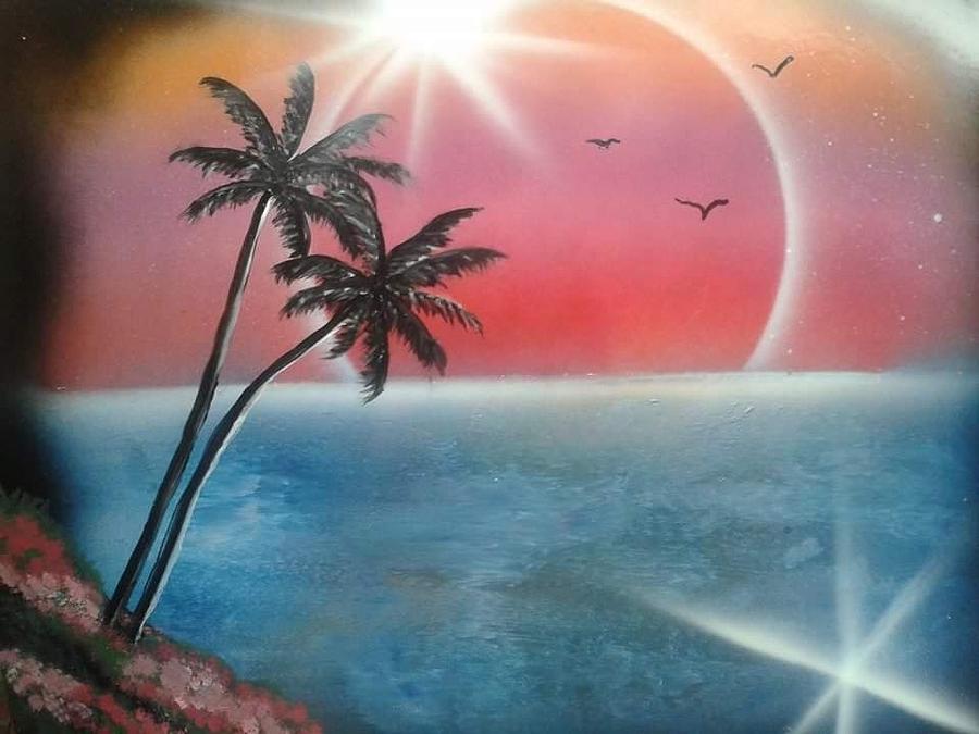 Sunrise Beach Scene Mixed Media By Michele Titsworth