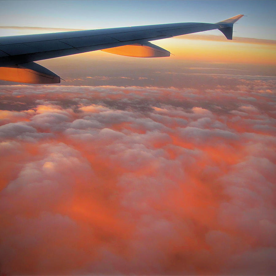 Sunrise Clouds at 32000 Feet Photograph by Donna Kennedy