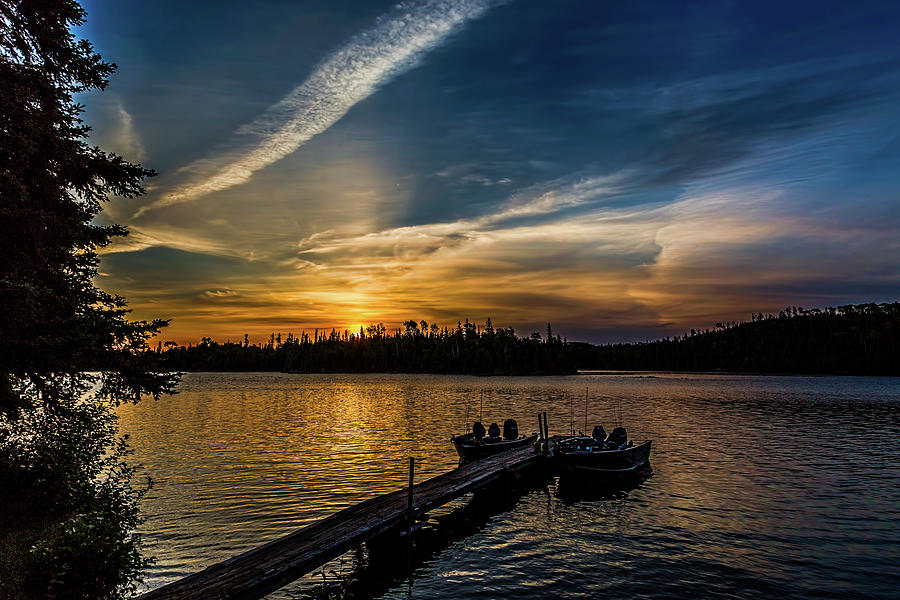 Sunrise Dog Lake Photograph by Joe Holley