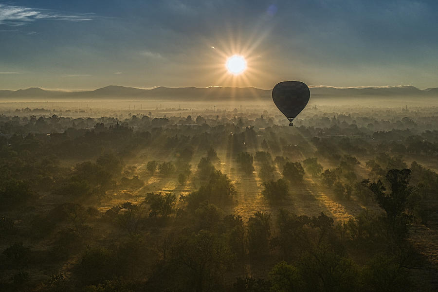 Sunrise From Balloon Photograph by Lari Haras