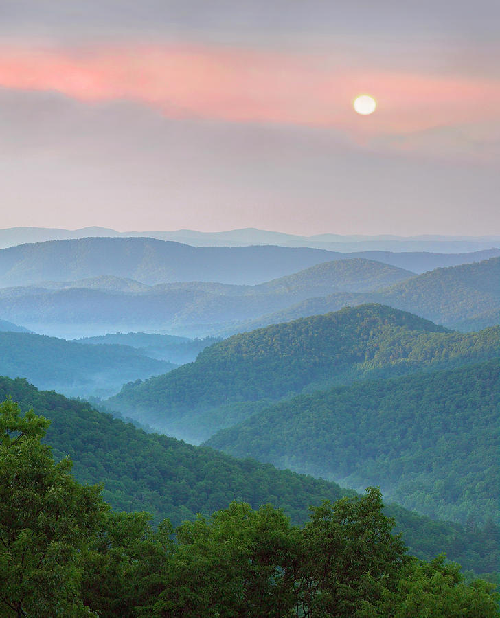 Sunrise From Blue Ridge Parkway Photograph by Tim Fitzharris