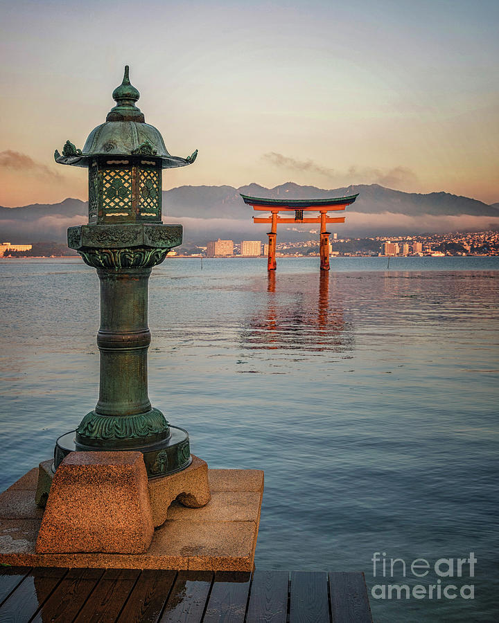 Sunrise From Itsukushima Shrine Photograph by Karen Jorstad