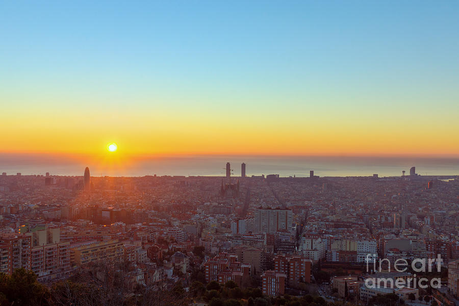 Sunrise In Barcelona Photograph by Bildagentur Zoonar Gmbh