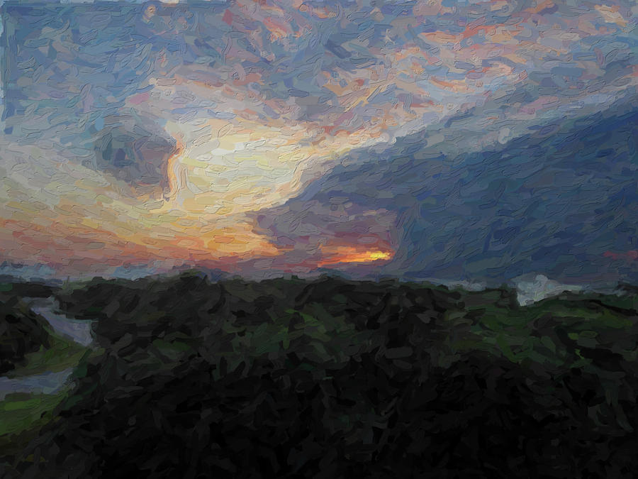 Sunrise in Corolla Digital Art by David Zimmerman