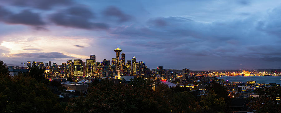 Sunrise in downtown Seattle by Michael Lee Sunrise in downtown Seattle by Michael Lee