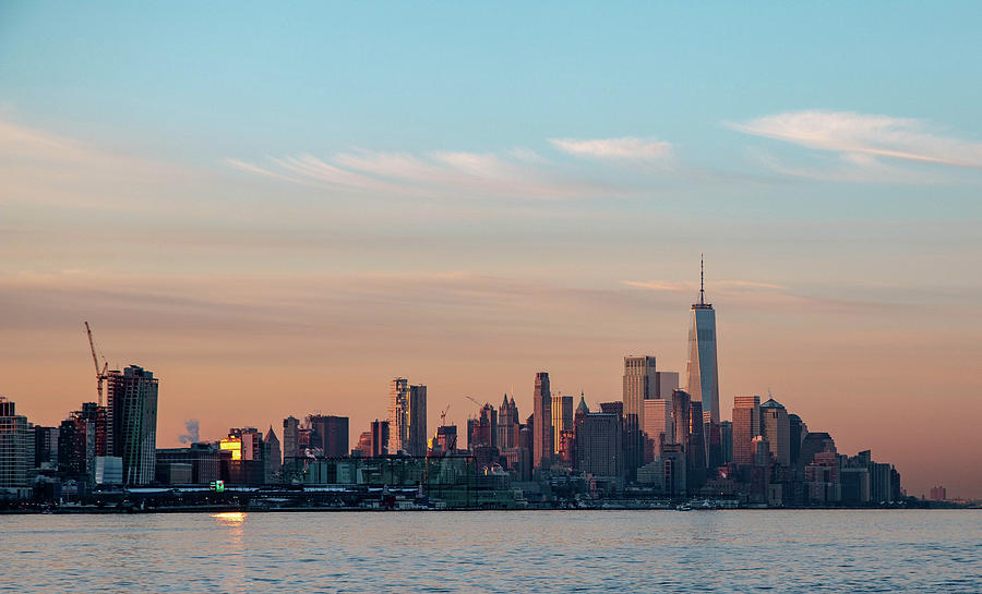 Sunrise in Lower Manhattan N Y C Photograph by William E Rogers - Fine ...