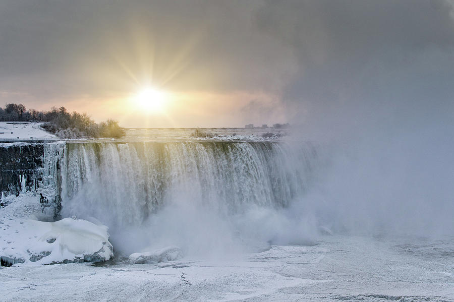 Sunrise in Niagara Falls Photograph by Nick Mares