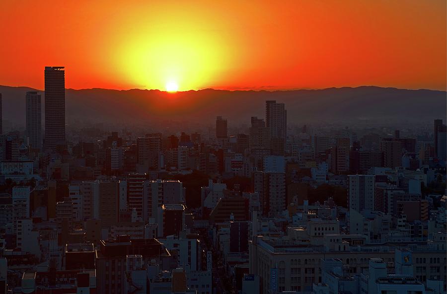 Sunrise In Osaka City Photograph by Jun Okada