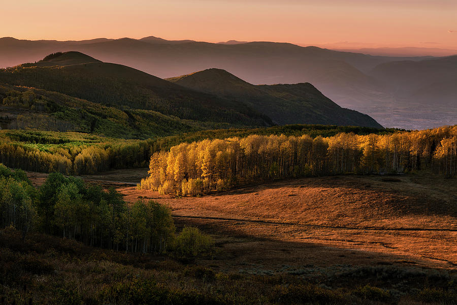 Sunrise in the Fall Mountains of Utah Photograph by Michael Ash