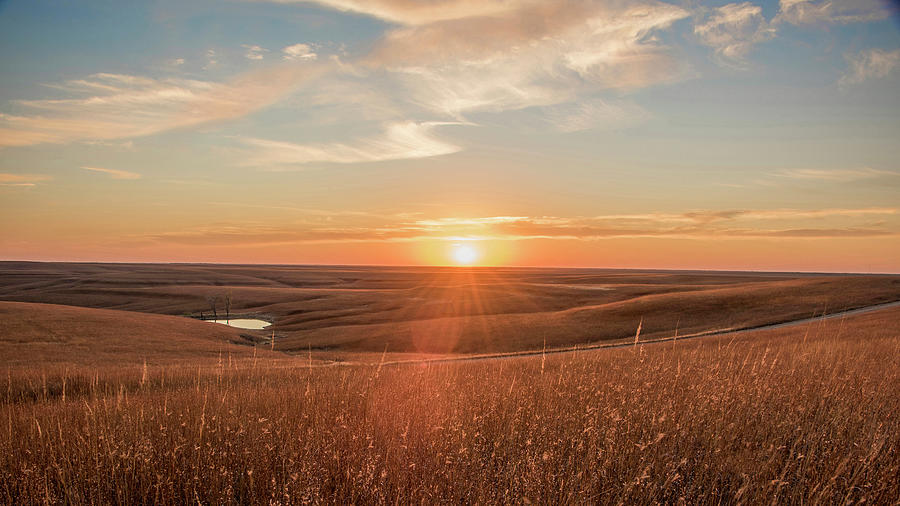 Sunrise In The Kansas Flint Hills Photograph by Michael Scheufler