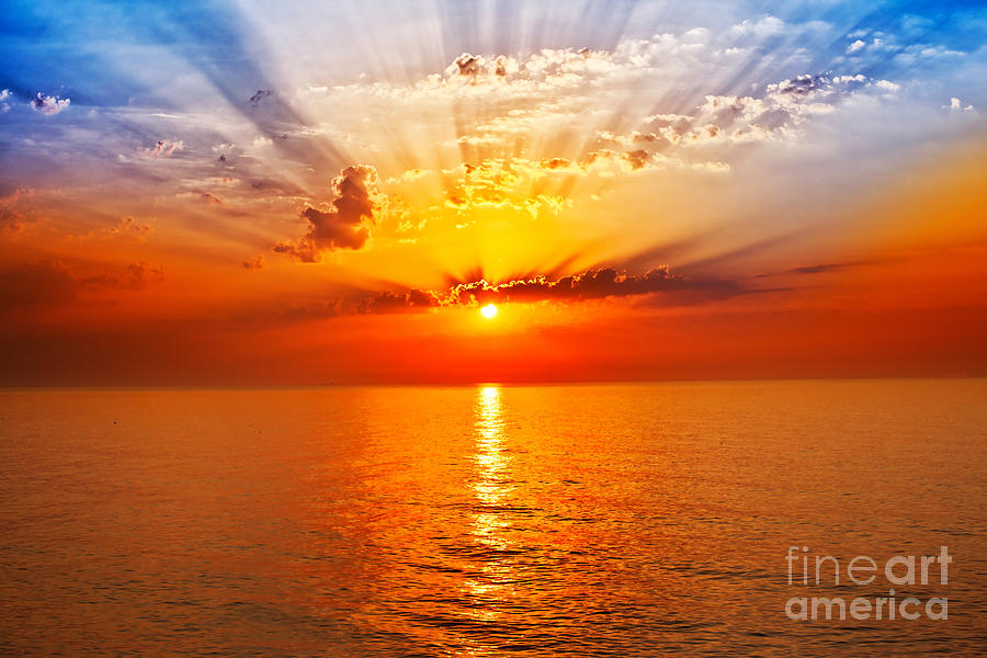 Magic Photograph - Sunrise In The Sea by Merydolla Magic Photograph - Sunrise In The Sea by Merydolla