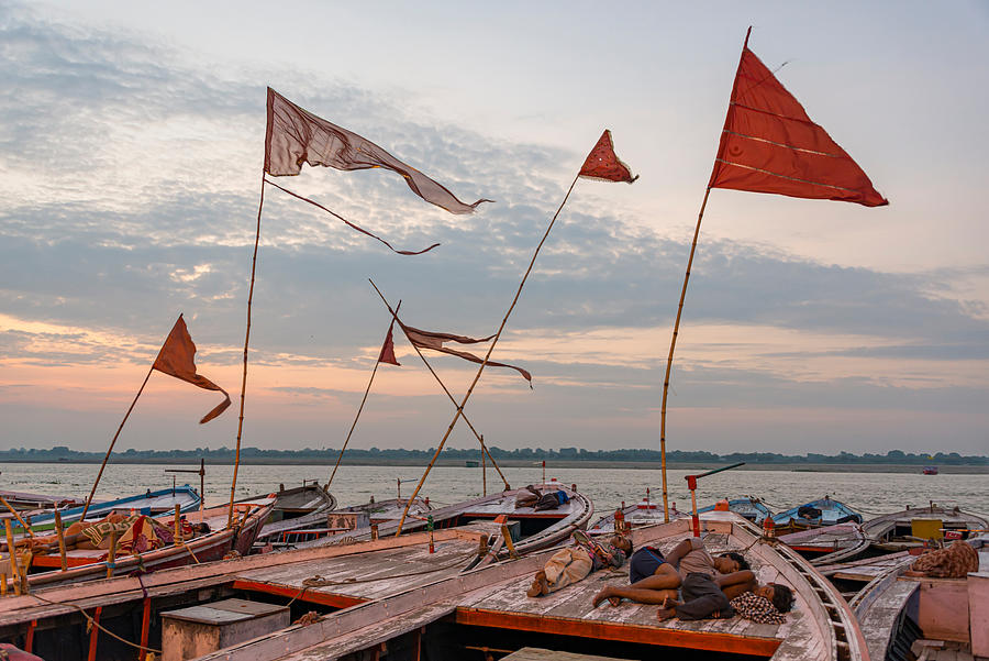 India Photograph - Sunrise In Varanasi by Antoine Delibes