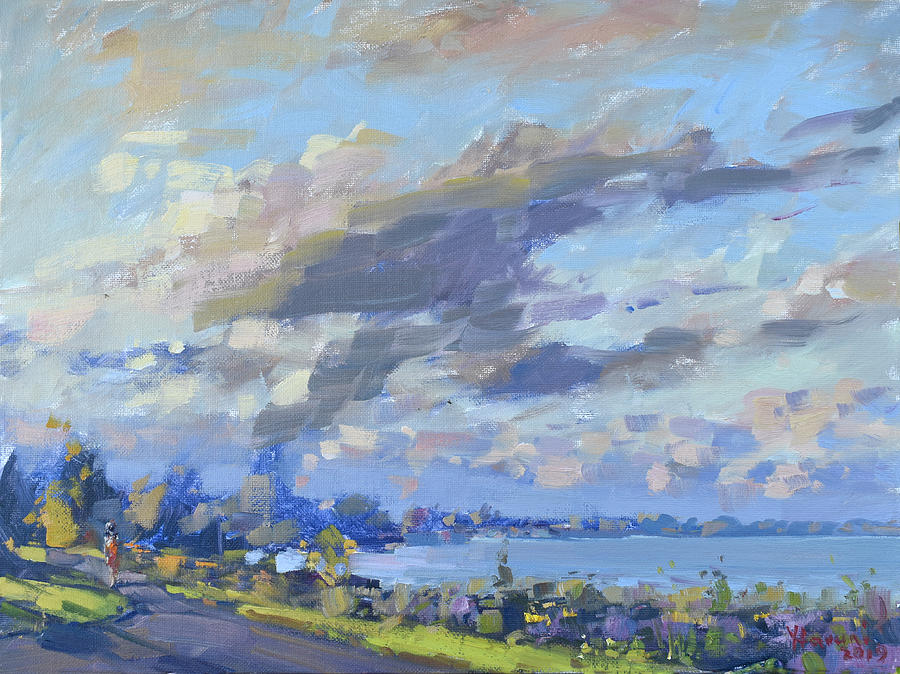 Sunrise Light at Gratwick Waterfront Park Painting by Ylli Haruni ...