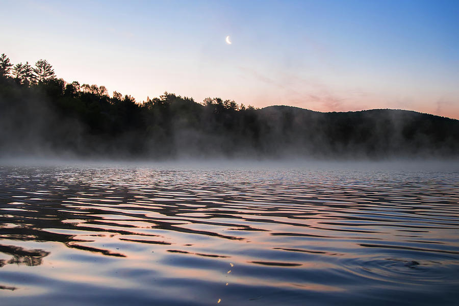 Sunrise Moonrise Reflection Photograph by Chris Whiton