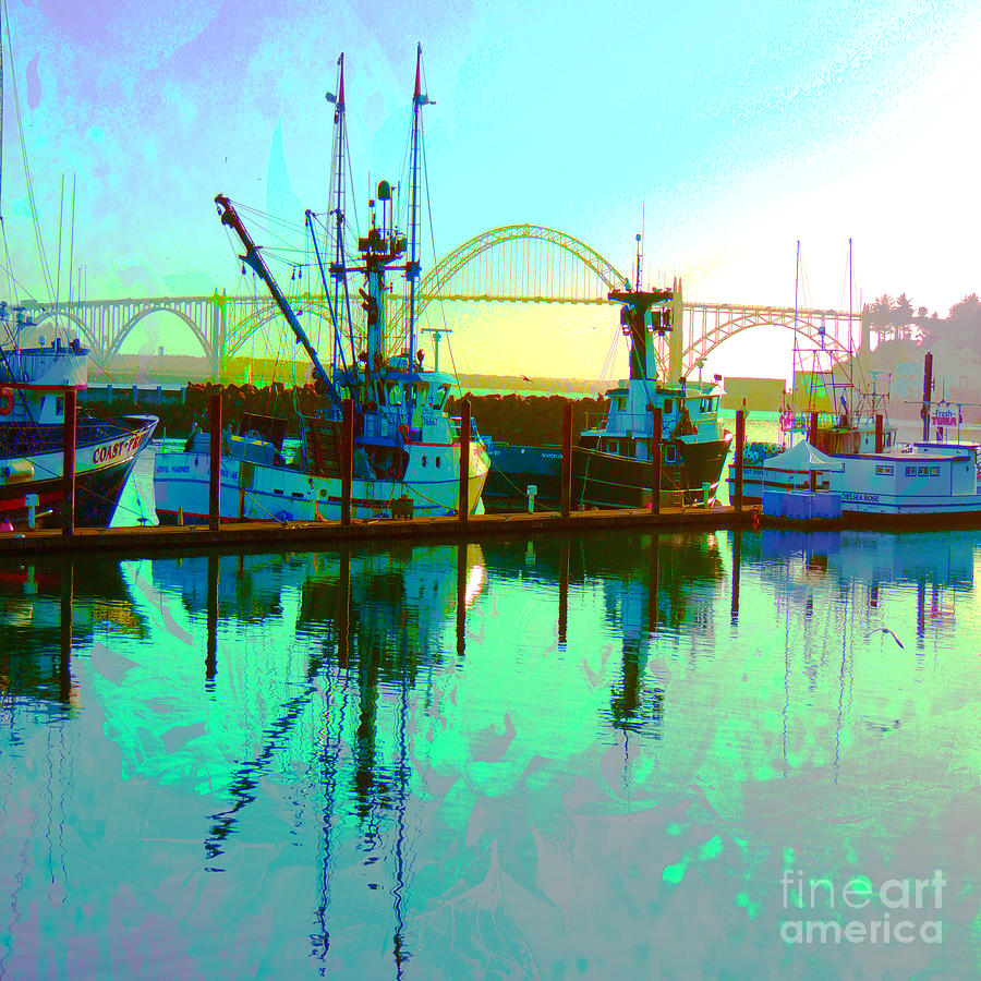 Sunrise of a New Day in Newport Mixed Media by Beverly Guilliams