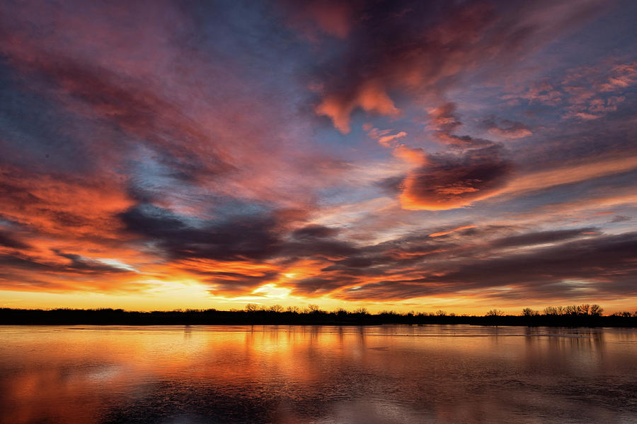 Sunrise of Many Colors on the Plains Photograph by Tony Hake