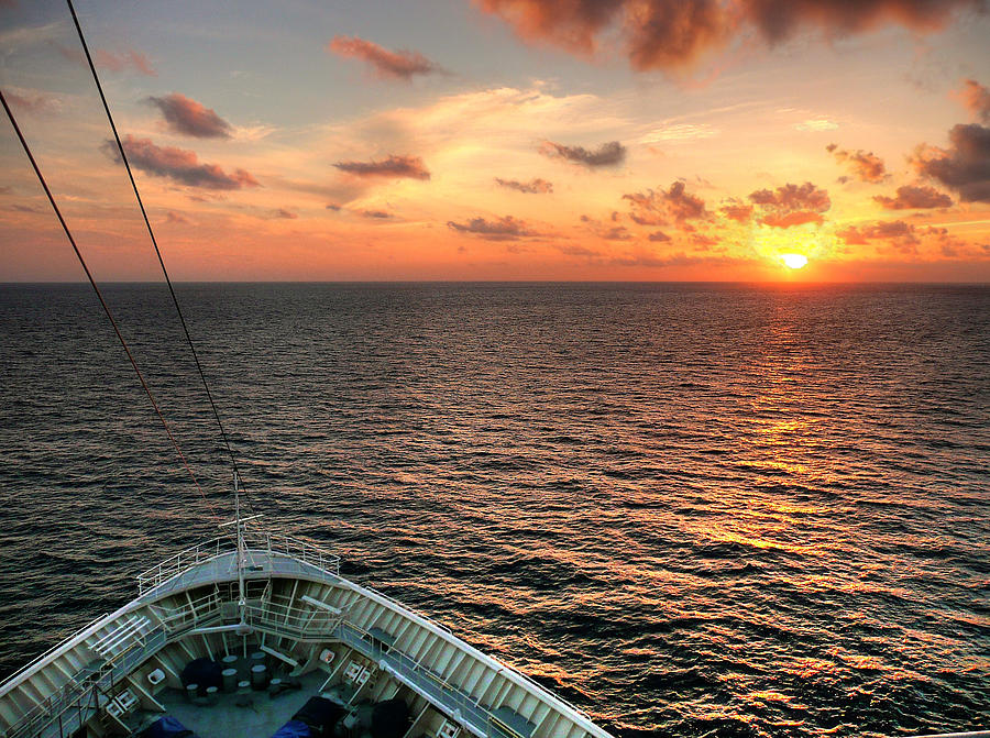 Sunrise Off The Bow Photograph by Photo By Bryan Katz