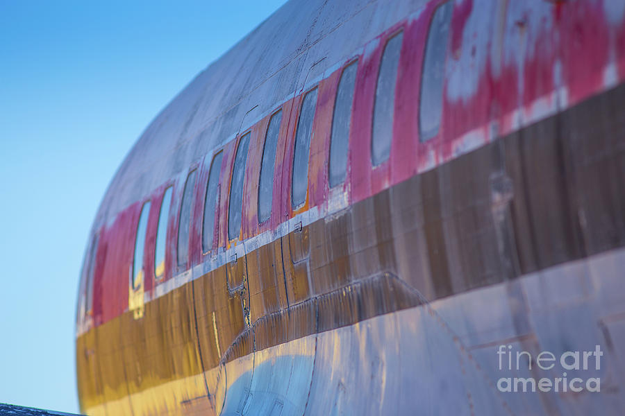 Sunrise on an Old Airplane 2 Photograph by Edward Fielding
