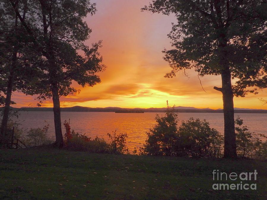 Sunrise on Lake Champlain  Photograph by Csilla Florida