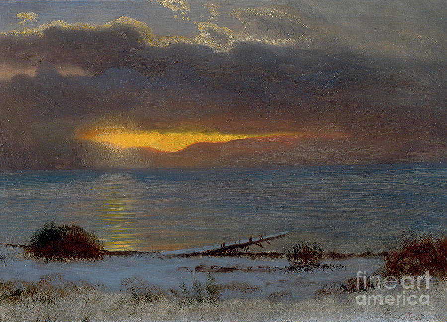 Sunrise On Lake Tahoe, California, 1872 Painting by Albert Bierstadt